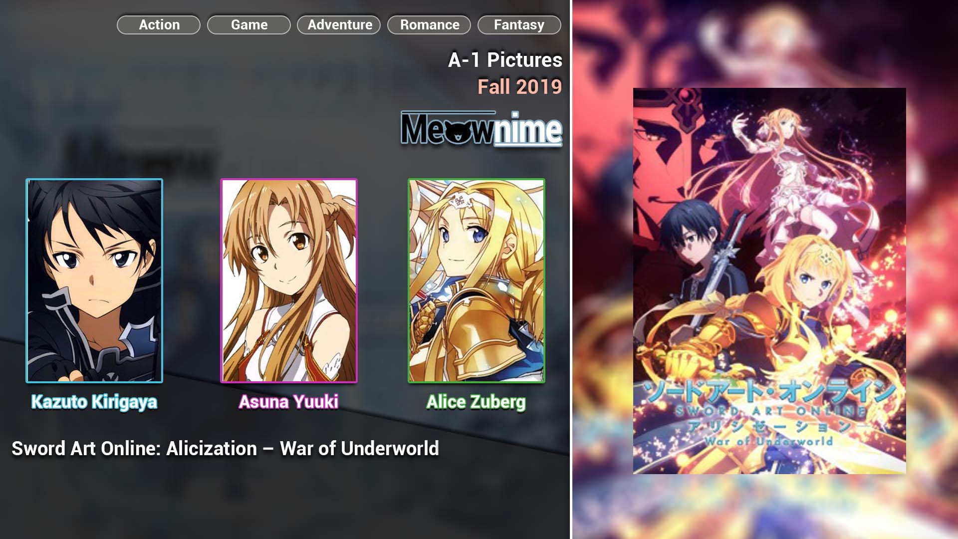 Sword Art Online Alicization War of Underworld